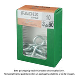 Pack De 5 Unidades - Caja M 10 Unid. Hembrilla Cerrada Cinc 3,5x60mm Fadix