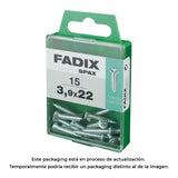 Pack De 5 Unidades - Caja M 15 Unid. Tornillo Rosca Chapa Cp Cinc 3,9x22mm Fadix
