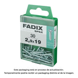 Pack De 5 Unidades - Caja M 30 Unid. Tornillo Rosca Chapa Cp Cinc 2,9x19mm Fadix