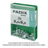 Pack De 5 Unidades - Caja M 35 Unid. Tornillo Rosca Chapa Cp Cinc 2,9x9,5mm Fadix