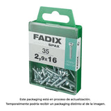 Pack De 5 Unidades - Caja M 35 Unid. Tornillo Rosca Chapa Cr Cinc 2,9x16mm Fadix