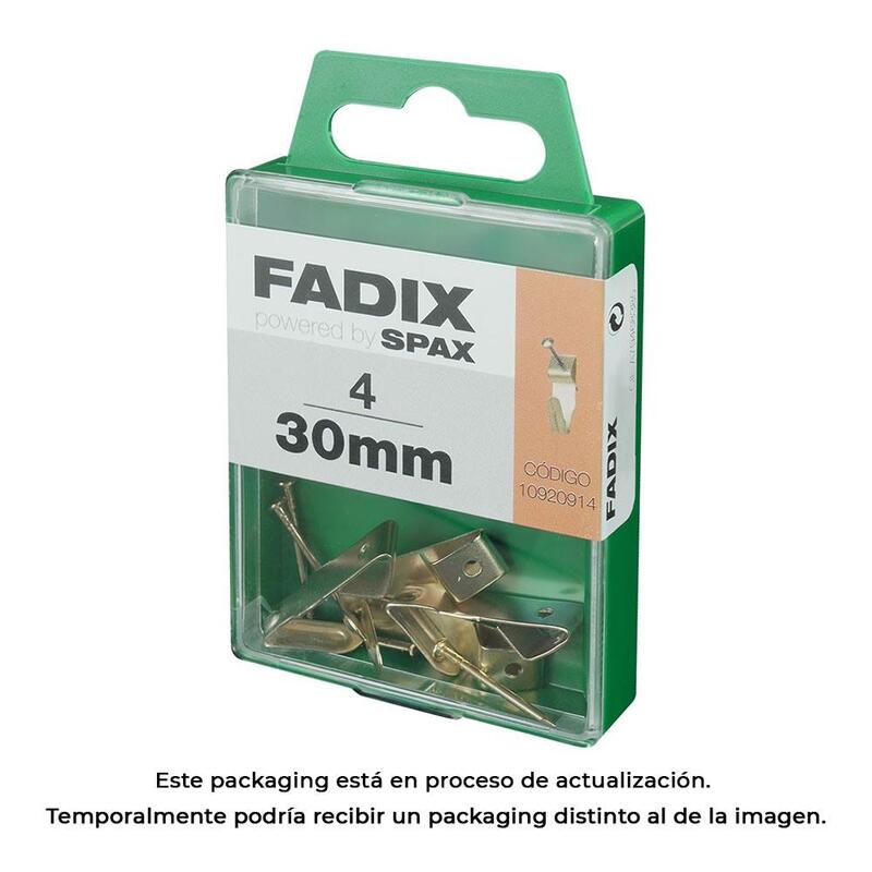 Pack De 5 Unidades - Caja M 4 Unid. Cuelgacuadros Hansafix 30mm Fadix