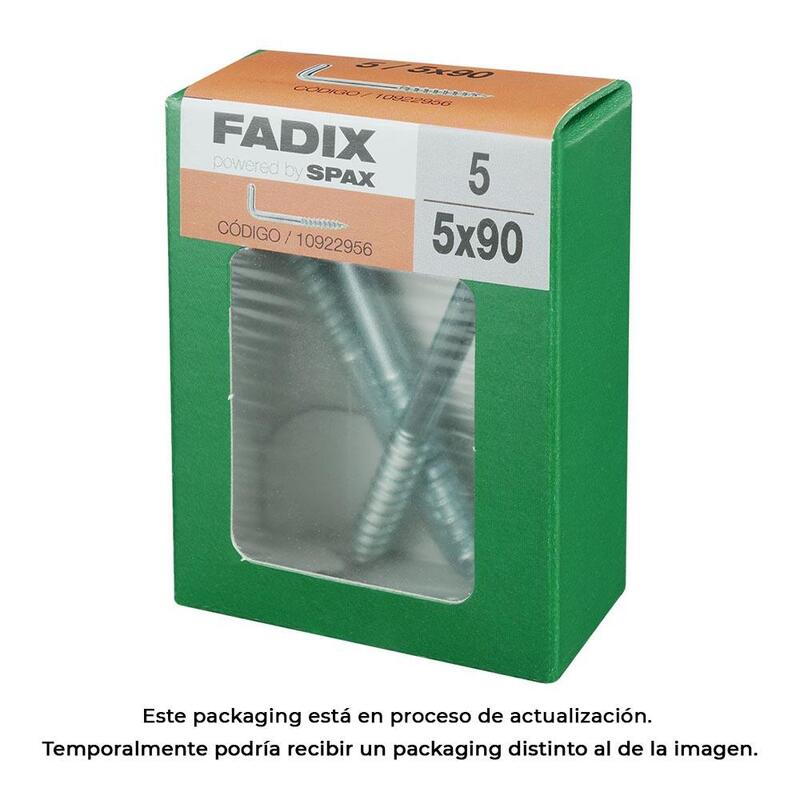 Pack De 5 Unidades - Caja M 5 Unid.. Alcayata Roscada Cinc 5,0x90mm Fadix