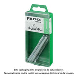 Pack De 5 Unidades - Caja M 8 Unid. Clavo Cp Estriado Acero 4,5x80mm Fadix