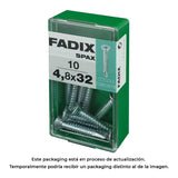 Pack De 5 Unidades - Caja S 10 Unid. Tornillo Rosca Chapa Cp Autot. Cinc 4,8x32mm Fadix