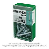 Pack De 5 Unidades - Caja S 10 Unid. Tornillo Rosca Chapa Cr Autot. 3,9x32mm Fadix