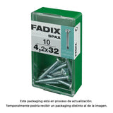 Pack De 5 Unidades - Caja S 10 Unid. Tornillo Rosca Chapa Cr Autot. 4,2x32mm Fadix