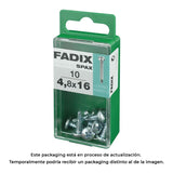 Pack De 5 Unidades - Caja S 10 Unid. Tornillo Rosca Chapa Cr Autot. 4,8x16mm Fadix