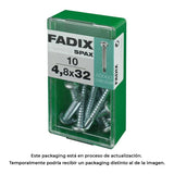 Pack De 5 Unidades - Caja S 10 Unid. Tornillo Rosca Chapa Cr Autot. 4,8x32mm Fadix