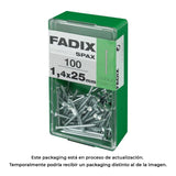 Pack De 5 Unidades - Caja S 100 Unid. Clavo C. Reducida Acero 1,4x25mm Fadix