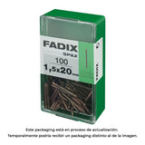 Pack De 5 Unidades - Caja S 100 Unid. Clavo De Acero Para Rodapie 1,5x20mm Fadix