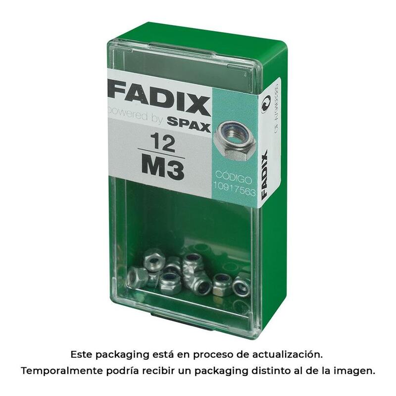 Pack De 5 Unidades - Caja S 12 Unid. Tuerca Con Autofreno Cinc M 3 Fadix