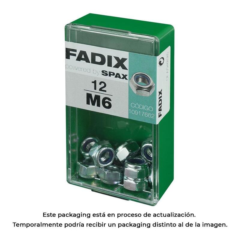 Pack De 5 Unidades - Caja S 12 Unid. Tuerca Con Autofreno Cinc M 6 Fadix