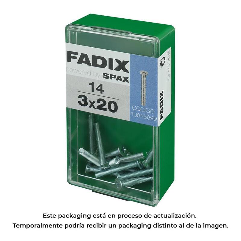 Pack De 5 Unidades - Caja S 14 Unid. Tornillo Metrica Cp M 3x20mm Fadix