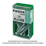Pack De 5 Unidades - Caja S 15 Unid. Tornillo Rosca Chapa Cp Autot. Cinc 4,2x32mm Fadix