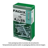 Pack De 5 Unidades - Caja S 15 Unid. Tornillo Rosca Chapa Cr Autot. 4,2x25mm Fadix