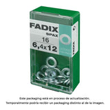 Pack De 5 Unidades - Caja S 16 Unid. Arandela Plana Cinc 6,4x12mm Fadix