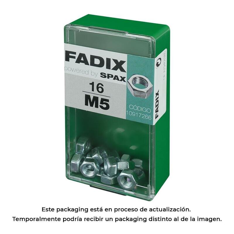 Pack De 5 Unidades - Caja S 16 Unid. Tuerca Cinc M 5 Fadix
