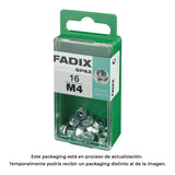 Pack De 5 Unidades - Caja S 16 Unid. Tuerca Con Autofreno Cinc M 4 Fadix