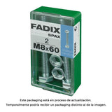 Pack De 5 Unidades - Caja S 2 Unid. Tornillo Metrica Cab Hex+Tuerca Cinc M 8x60mm Fadix