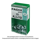 Pack De 5 Unidades - Caja S 20 Unid. Arandela Plana Ancha Cinc 4,3x12mm Fadix