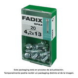 Pack De 5 Unidades - Caja S 20 Unid. Tornillo Rosca Chapa Cr Autot. 4,2x13mm Fadix