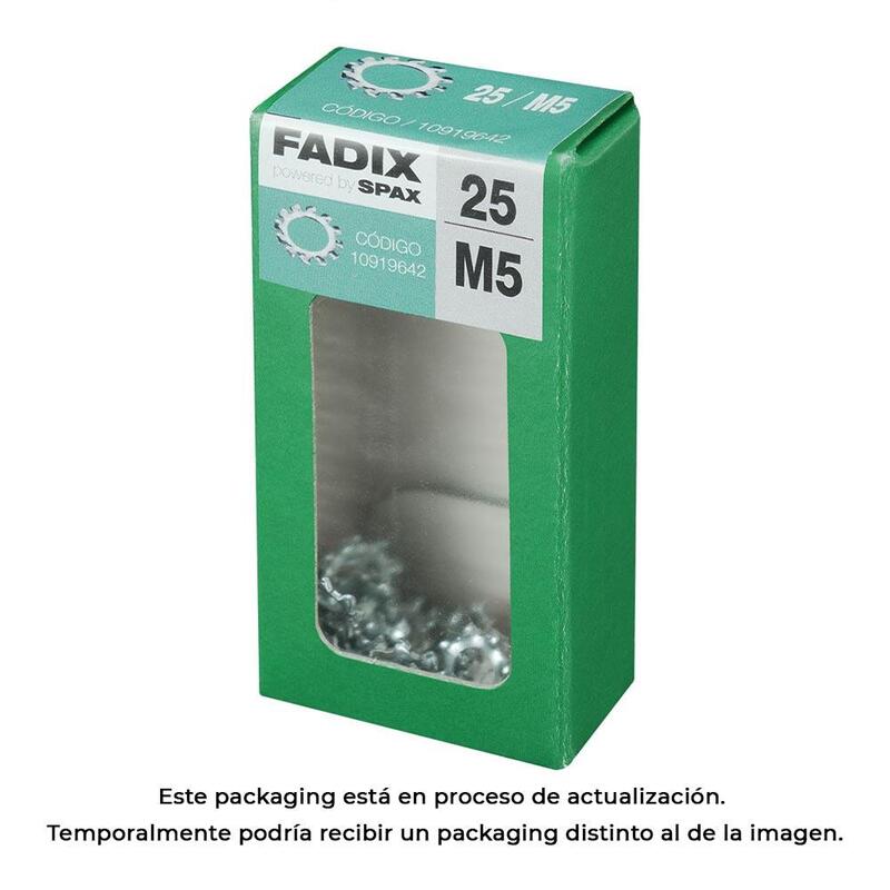 Pack De 5 Unidades - Caja S 25 Unid. Arandela Dentada M 5 Fadix
