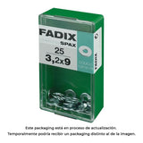 Pack De 5 Unidades - Caja S 25 Unid. Arandela Plana Ancha Cinc 3,2x9mm Fadix