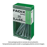 Pack De 5 Unidades - Caja S 25 Unid. Clavo Cp Acero 2,4x55mm Fadix