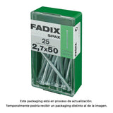 Pack De 5 Unidades - Caja S 25 Unid. Clavo Cp Acero 2,7x50mm Fadix