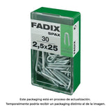 Pack De 5 Unidades - Caja S 30 Unid. Grampillones Cinc 2,5x25mm Fadix