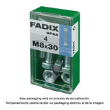 Pack De 5 Unidades - Caja S 4 Unid. Tornillo Metrica Cab Hex+Tuerca Cinc M 8x30mm Fadix