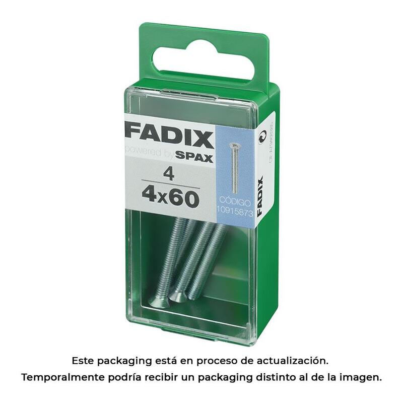 Pack De 5 Unidades - Caja S 4 Unid. Tornillo Metrica Cp M 4x60mm Fadix