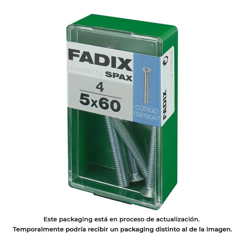 Pack De 5 Unidades - Caja S 4 Unid. Tornillo Metrica Cp M 5x60mm Fadix