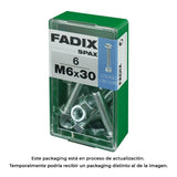 Pack De 5 Unidades - Caja S 6 Unid. Tornillo Metrica Cab Hex+Tuerca Cinc M 6x30mm Fadix