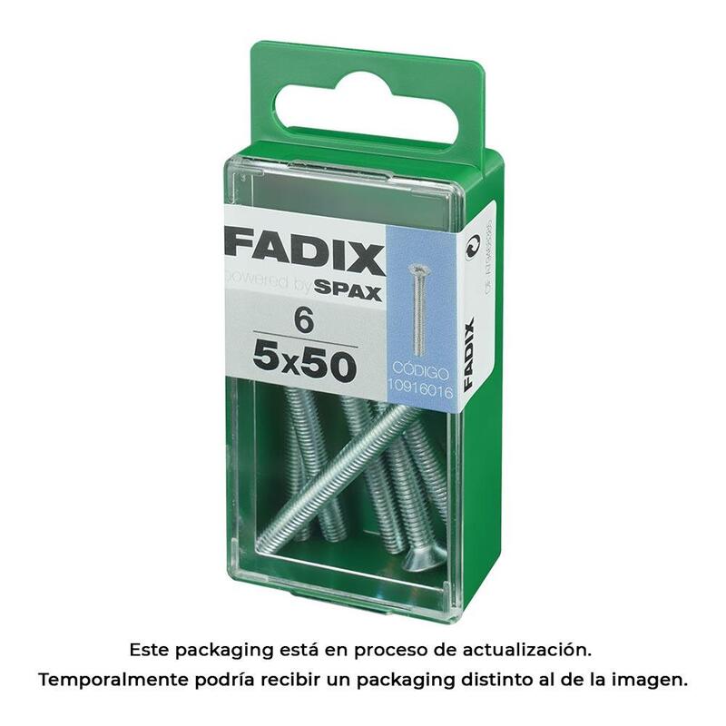 Pack De 5 Unidades - Caja S 6 Unid. Tornillo Metrica Cp M 5x50mm Fadix