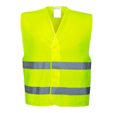 Pack De 5 Unidades - Chaleco De Alta Visibilidad Amarillo Fluor Talla Xl