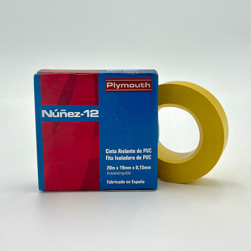 Pack De 5 Unidades - Cinta Aislante Pvc Amarilla Alta Adhesión 20 M X 19 Mm X 0,15 Mm