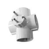Pack De 5 Unidades - Clavija 4 Tomas T/Tl Salidas Laterales 4,8mm 16a 250v Blanca (Envasada)