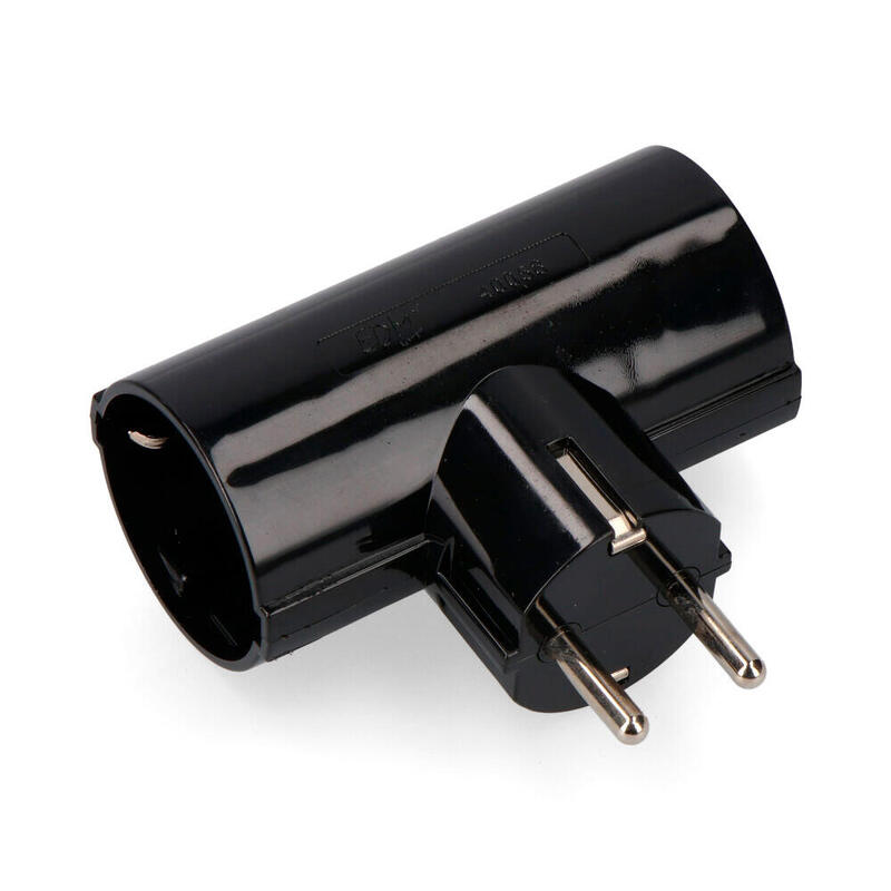 Pack De 5 Unidades - Clavija Doble De Baquelita T/Tl Tipo F 4,8mm 16a 250v Máx 3680w Negra (Envasada)