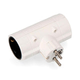 Pack De 5 Unidades - Clavija Doble Económica T/Tl Tipo F 4,8mm 16a 250v Máx 3680w Blanca (Envasada)