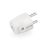 Pack De 5 Unidades - Clavija Tipo F 10/16a T/Tl 4,8mm (Retractilada) Blanca Edm