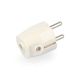 Pack De 5 Unidades - Clavija Tipo F 4,8mm 10/16a T/Tl Blanca (Envasada)