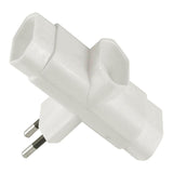 Pack De 5 Unidades - Clavija Triple Lateral 2p 10a 250 V~ Blanca