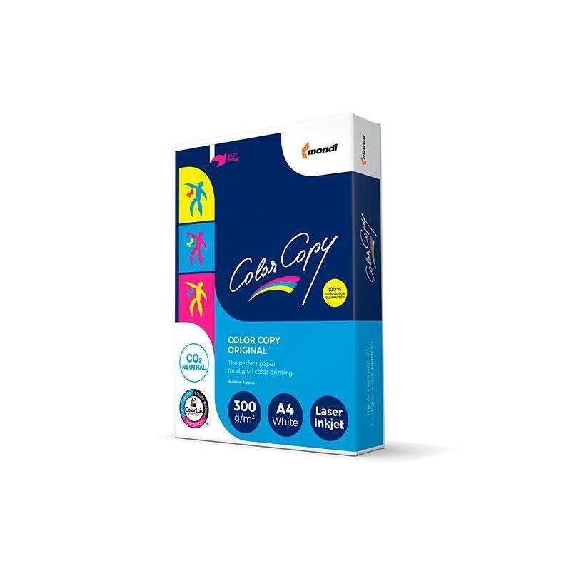 Pack De 5 Unidades Color Copy Original Papel Reprográfico Din A4 300gr Paquete 125h Blanco Satinado Mate