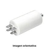 Pack De 5 Unidades - Condensador De Arranque Mka 3mf 5% 450v Ø3,4x7cm Con Espiga M8 Y Faston Simple 6,35 Konek