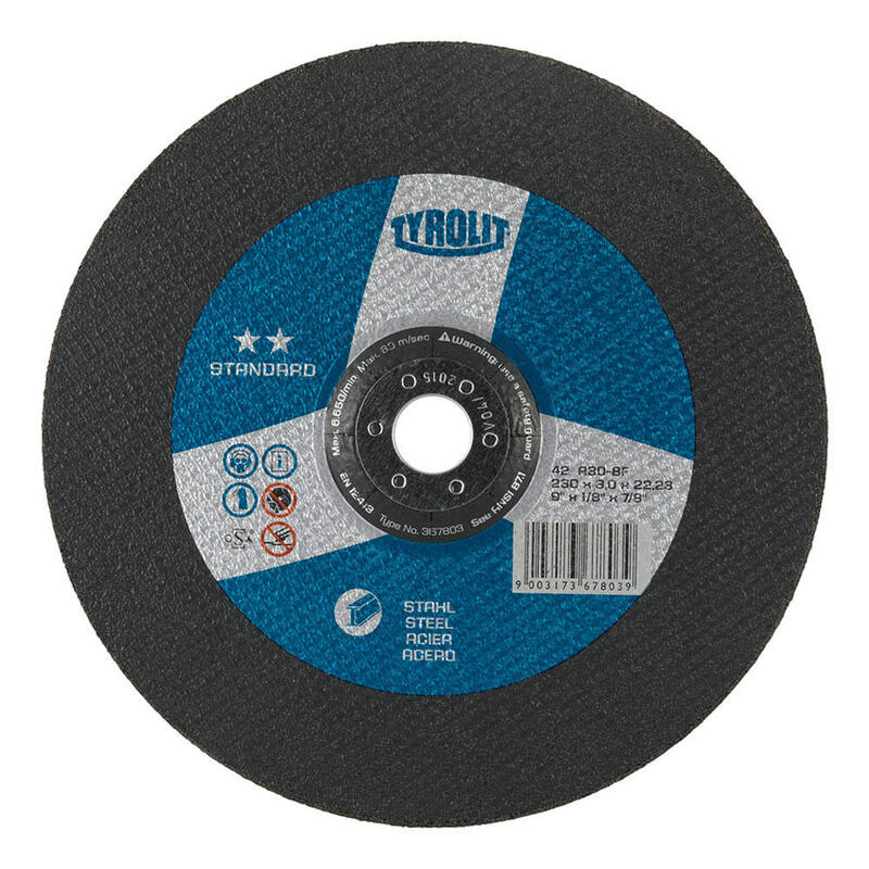 Pack De 5 Unidades - Disco De Corte Bombeado 230x3x22,23mm A30-S-Bf Tyrolit
