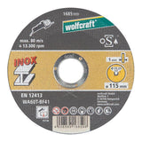 Pack De 5 Unidades - Disco De Corte De Precisión Para Acero Inoxidable Ø115x1,0x22,23mm. 1685999 Wolfcraft