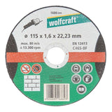 Pack De 5 Unidades - Disco De Corte De Precisión Para Piedra Ø115x1,6x22,23mm. 1686999 Wolfcraft