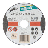 Pack De 5 Unidades - Disco De Corte Para Aluminio Ø115x1,5x22,23mm. 1668999 Wolfcraft
